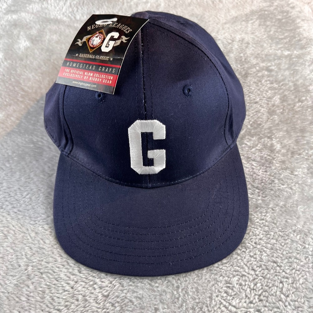 Homestead Grays Negro Leagues Baseball Hat Navy Blue Big Boy Gear Adjustable Cap